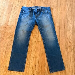 AG Adriano Goldschmied Men's Straight Jeans in Classic Blue